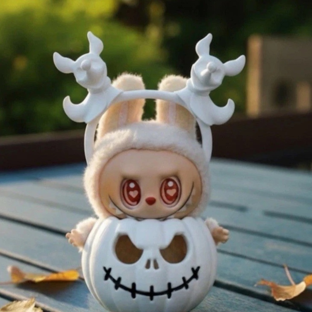 La Bu Bu Costume With Headband Plain White,  Easy To Paint.